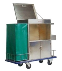 MT-58:รถเข็นแม่บ้านสแตนเลส
50x110x115cm. 
Housekeeper Trolley